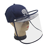 XT-XINTE Removable Anti-saliva Face Cover Caps Protective Head Baseball Hat Anti Spitting Splash Transmission Windproof Sand Mask for Kids & Adult
