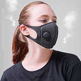 XT-XINTE Unisex Sponge Dustproof PM2.5 Pollution Half Face Mouth Mask With Breathing Valve Wide Straps Washable Reusable Muffle Respirator for Adult