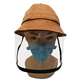 XT-XINTE Detachable Anti-saliva Face Cover Caps Protective Anti Spitting Splash Transmission Summer Sun Outdoor Corduroy Fisherman Hat for Kids Children