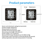 XT-XINTE New Digital Blood Pressure Heart Monitor Tensiometer Wrist Tonometer Automatic Sphygmomanometer BP Pulse Rate Meter