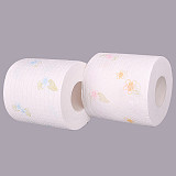 XT-XINTE Household Toilet Paper 6 Rolls Paper Towels Bulk Bath Tissue Bathroom Color printing Soft 4 Ply 120g/Roll​