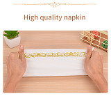 XT-XINTE 40*30CM 2 Packs Finely Printed Dust-free Soft Paper Towels Napkins Suitable for Restaurants,Hotels,Household 50 sheets/pack
