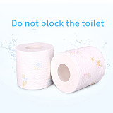 XT-XINTE Household Toilet Paper 6 Rolls Paper Towels Bulk Bath Tissue Bathroom Color printing Soft 4 Ply 120g/Roll​