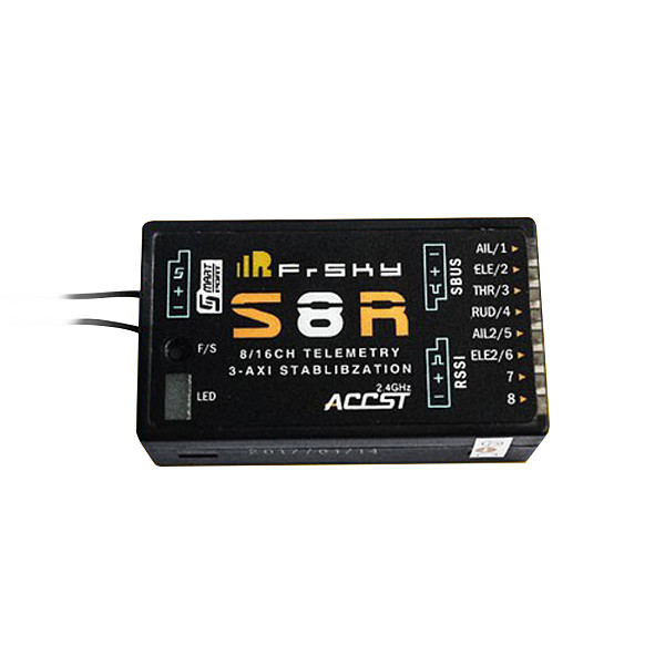 Frsky S8R 16CH 3-Axle Stablibzation RSSI PWM Output Telemetry Receiver With Smart Port