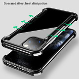 FCLUO Luxury Smartphone Case for Iphone 11 11pro Pro Max Cell Phone Case Metal Personality Shell 360 Full Protection Bumper Back Cover
