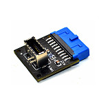 XT-XINTE Type C USB3.1 Front Panel Socket USB 3.0 19 Pin to TYPE-E 20Pin Header Extension Adapter for ASUS Motherboard PC Connector Riser