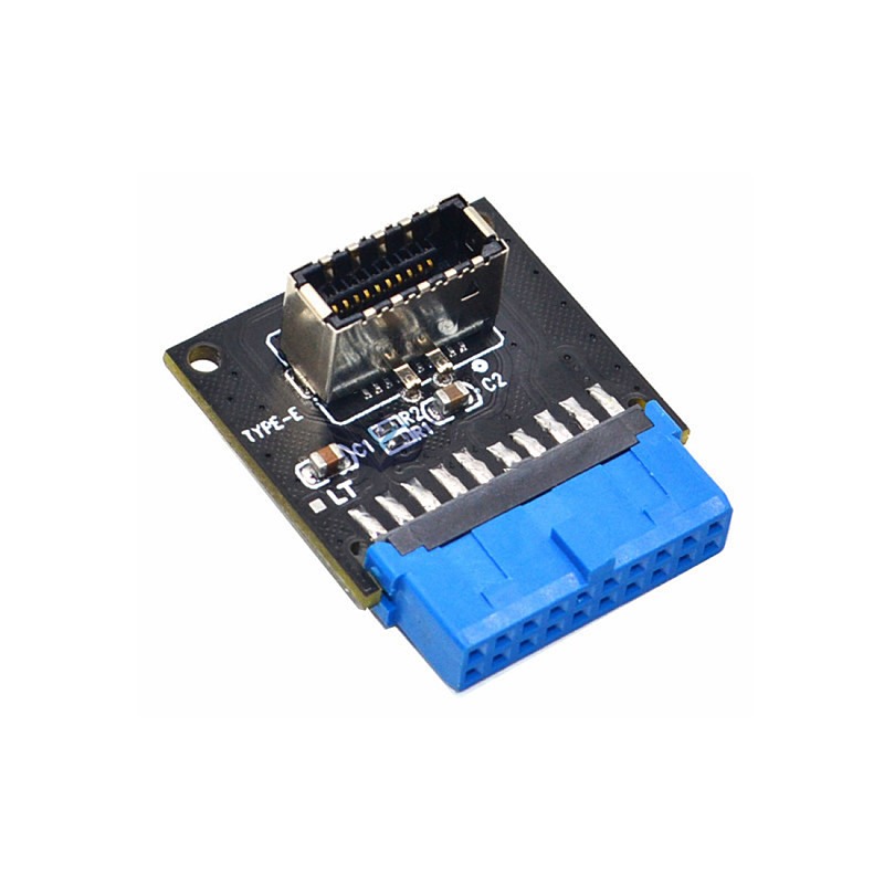 XT-XINTE Type C USB3.1 Front Panel Socket USB 3.0 19 Pin to TYPE-E 20Pin Header Extension Adapter for ASUS Motherboard PC Connector Riser