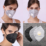 XT-XINTE 5 Pack KN95 Disposable Non-Woven Masks Dustproof Breathable Anti-dust Haze Formaldehyde Activated Carbon Nasal Mask with / without valve