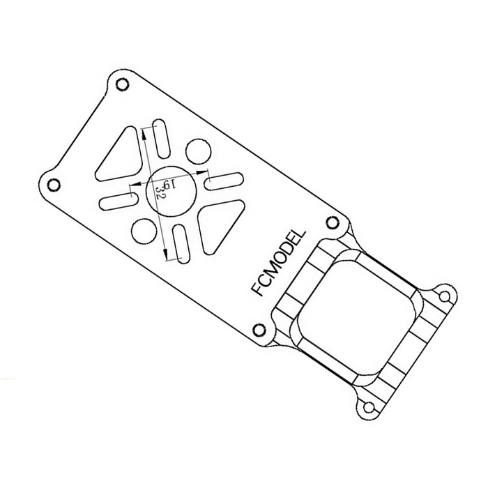 JMT D25 Aluminum Alloy Motor Mount Carbon Fiber Mounting Plate for Multi-axis Multi-rotor Drone Folding Rack RC Aircraft