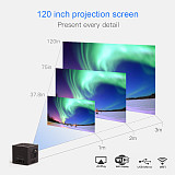 FCLUO C80 DLP 1080P Home Theater Cinema USB HDMI AV SD Mini Portable HD LED Android 4K Video Projector