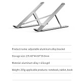 XT-XINTE Aluminum Alloy Folding Laptop Stand Cooling Adjustable Desk Stand Tablet Holder Support Office Non Slip Laptop Stand