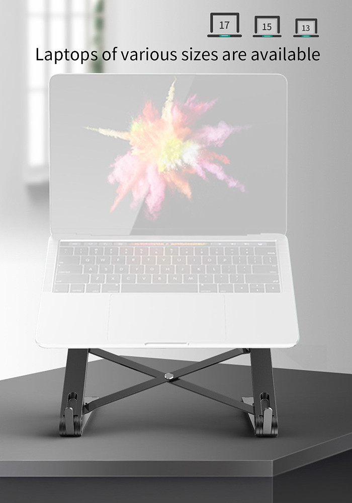 XT-XINTE Adjustable Foldable Plastic Laptop Stand Notebook Lifting Cooling Holder Desk Laptop Stand For 13-17 inch Notebook