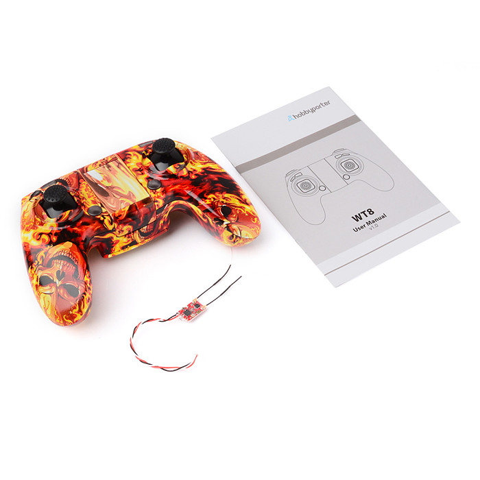 Hobbyporter WT8 Transmitter 2.4Ghz Mode2 with Receiver for Tinyhawk TinyhawkS TRASHCAN Mobula7 UR65 CineBee