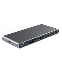 Blueendless M.2 NGFF Solid-state Hard Drive Box and Type-c Docking Station Six-in-one Multi-function Docking Station M601C