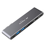 Blueendless Type-c Hub HDMI HD 4K * 2K + Card Reader 7-in-1 Macbook Pro Docking Station HC702