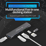 Blueendless Type-c Docking Station Usb3.0 Card Reading Multi-Function Five-in-one Hub Macbook Accessories HC501 HU501​