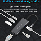 Blueendless Multi-function Dock Type-c Seven-in-one HDMI HD 4K PD USB Converter HUB HC701