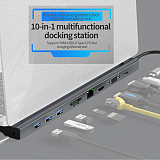 Blueendless Type-c Docking Station HDMI HD VGA Ten in one Usb3.0 Converter Multi-function Hub HC101C