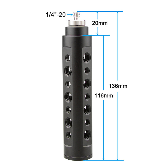 BGNING Aluminum Alloy Camera Handle with 1/4 Male Screw Camera Accessories DSLR Stabilizer Display Flash Handle