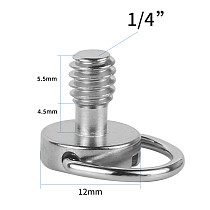 BGNING Universal Aluminum alloy Metal Camera Quick Release Plate D-Ring Screw Thread 1/4 Screw For Camera