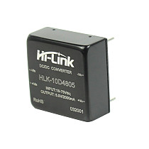 HI-LINK HLK-10D4805 48V to 5V2A10W DC Isolated Power Module DCDC 4: 1 Wide Woltage Input 25.4*25.4*11mm