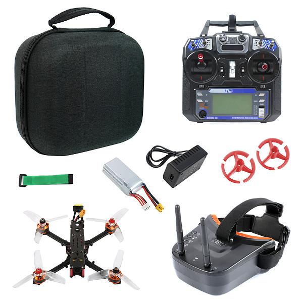 JMT F4 X1 175mm FPV Racing Drone Quadcopter RTF with FPV Goggles GHF411AIO F4 2-4S AIO Flysky Remote Controller EVA handbag