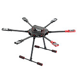 JMT Saker675 675mm 6-axis Carbon Fiber Folding Rack DIY RC Drone Hexacopter Frame Kit with Landing skid Motor Mount