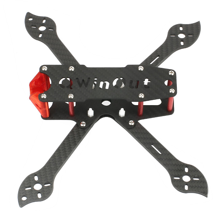 QWinOut three225 225mm Carbon Fiber FPV Racing Drone Frame Kit with 3D printing TPU Camera mount for 19mm camera for DIY RC Drone Aircraft