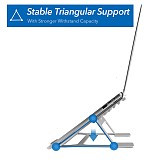 XT-XINTE Laptop Stand Adjustable Angle Height Aluminum Notebook Cooling Bracket Portable Tablet PC Holder Anti-skid for 10-17  MacBook