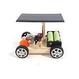 FEICHAO DIY Solar Car Hybrid Electric Vehicle Wooden Motor Assembly Kit Physical Science Model Toys for STEM Kids Gift Educational Toys Gadget