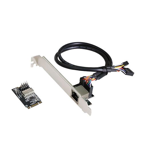 XT-XINTE New M.2 B-Key M-key to RJ45 Ethernet 1000Mbps Adapter / MINI PCIE Gigabit Network Adapter Card with RTL8111H Chip 10/100/1000M