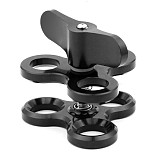 BGNING Aluminum Alloy Dual-handed Photography Diving Bracket Adjustable Bracket for GOPRO and other Sports Cameras SLR Camera D80 10 inch 5 inch Buoyancy Arm