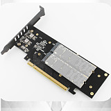 JEYI iHyper-Pro PCI-E M.2 X16 to 4X NVME PCIE 3.0 Disk GEN3 RAID Card PCI-E NVMEx4 Array Expansion Card Support 2U Chassis PC