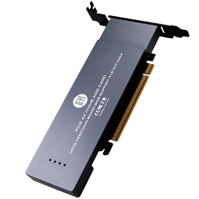 JEYI iHyper-Pro PCI-E M.2 X16 to 4X NVME PCIE 3.0 Disk GEN3 RAID Card PCI-E NVMEx4 Array Expansion Card Support 2U Chassis PC