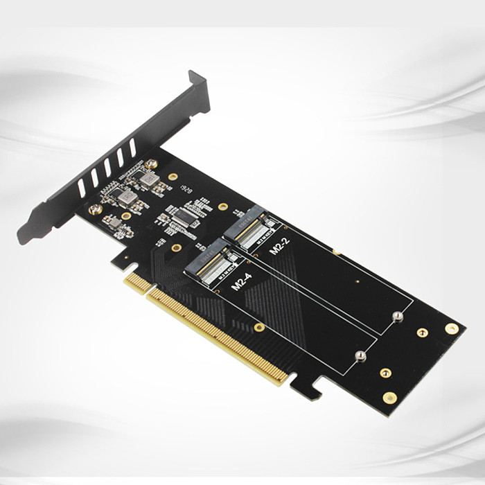 JEYI iHyper-Pro PCI-E M.2 X16 to 4X NVME PCIE 3.0 Disk GEN3 RAID Card PCI-E NVMEx4 Array Expansion Card Support 2U Chassis PC
