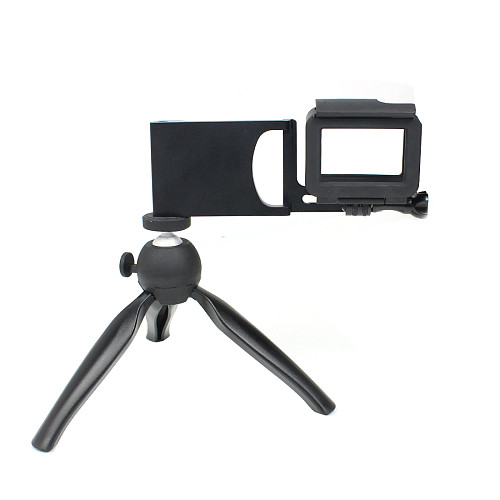 BGNing Aluminum Gimbal Splint Adapter Plate with Mini Tripod Mount for GOPRO8 GOPRO MAX DJI MOZA Action Camera Selfie Device