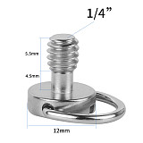 BGNING 10pcs Universal Aluminum alloy Metal Camera Quick Release Plate D-Ring Screw Thread 1/4 Screw For DSLR Camera