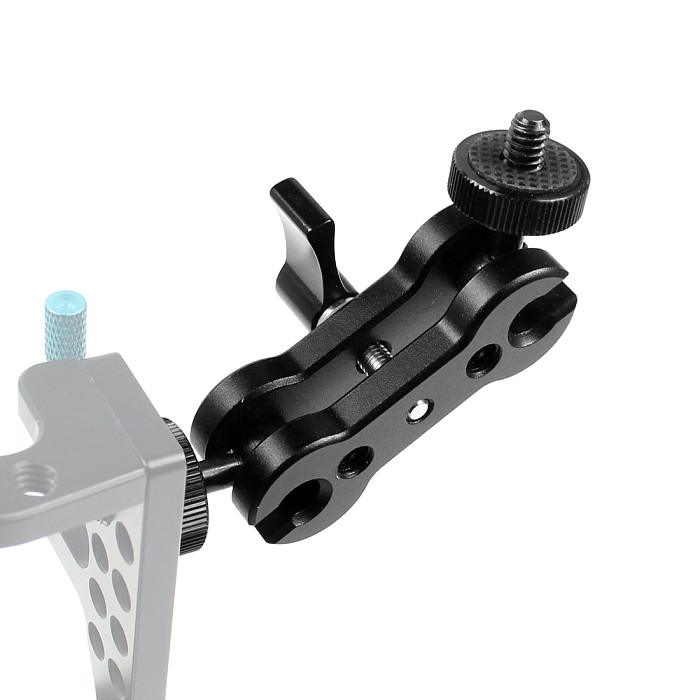 For DJI OSMO 360 GoPro13 SLR Camera Magic Arm Adapter Dual Ball Head Hot Shoe DSLR Camera Accessory for Monitor Gimbal Bracket