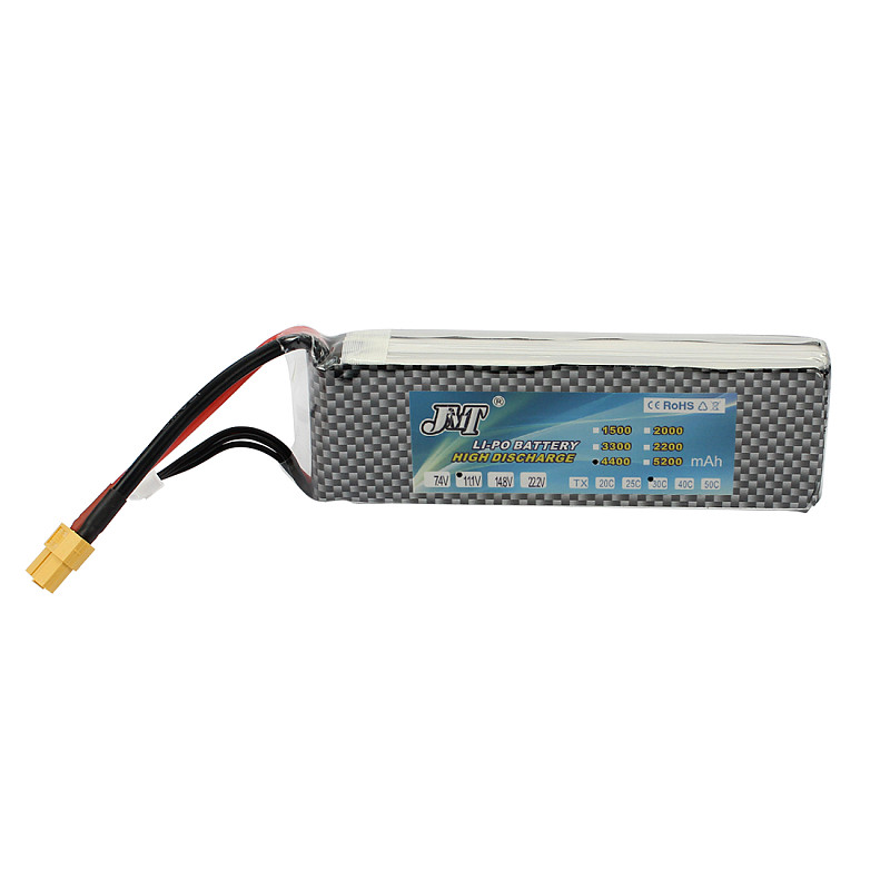 JMT 11.1V 4400MAH 30C 3S1P Lipo Battery XT60 Plug with Explosion-Proof Safety Bag 220x180MM 1-8S 2 IN 1 LiPo Battery Voltage Checker for DIY RC Drone Quadcopter Aircraft