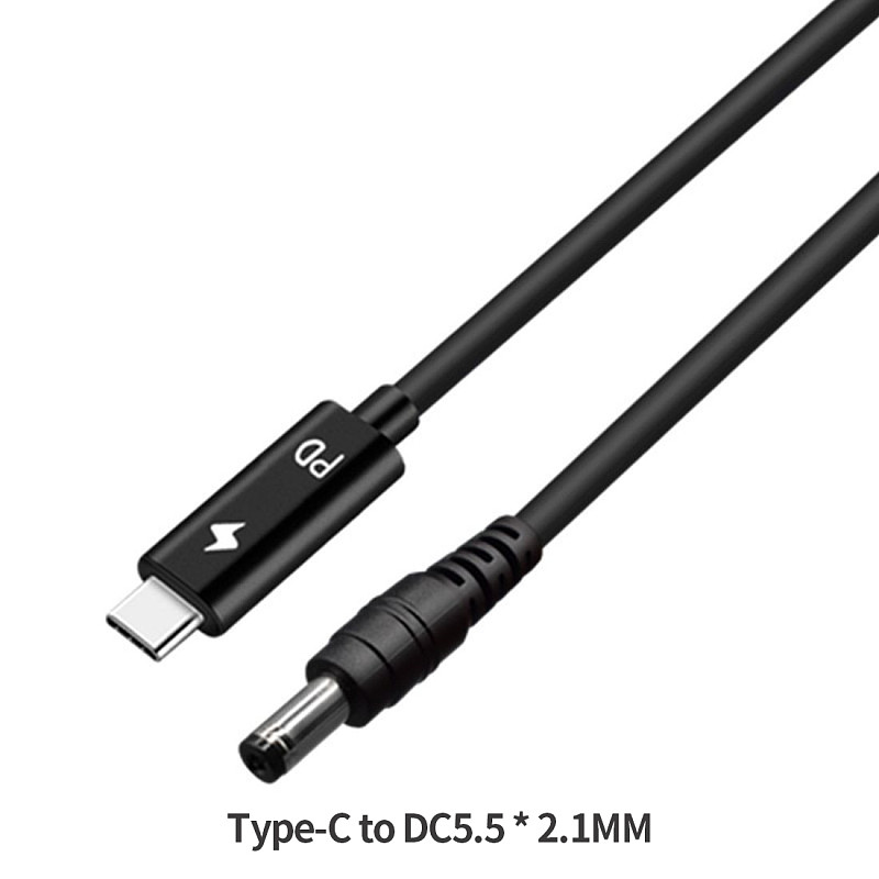 XT-XINTE USB 3.1 TYPE C to DC 5.5*2.1 / 4.8*1.7 Male to Male Laptop Charger DC Jack Power Adapter Cable 1.5M Decoy Trigger PD Charging