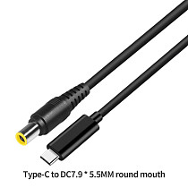 XT-XINTE 65W USB-C Type C Male to DC 7.9*5.5mm Male PD Fast Charger Cable 1.5M Laptop PC Jack Connector 3A Power Emulator Trigger Cord