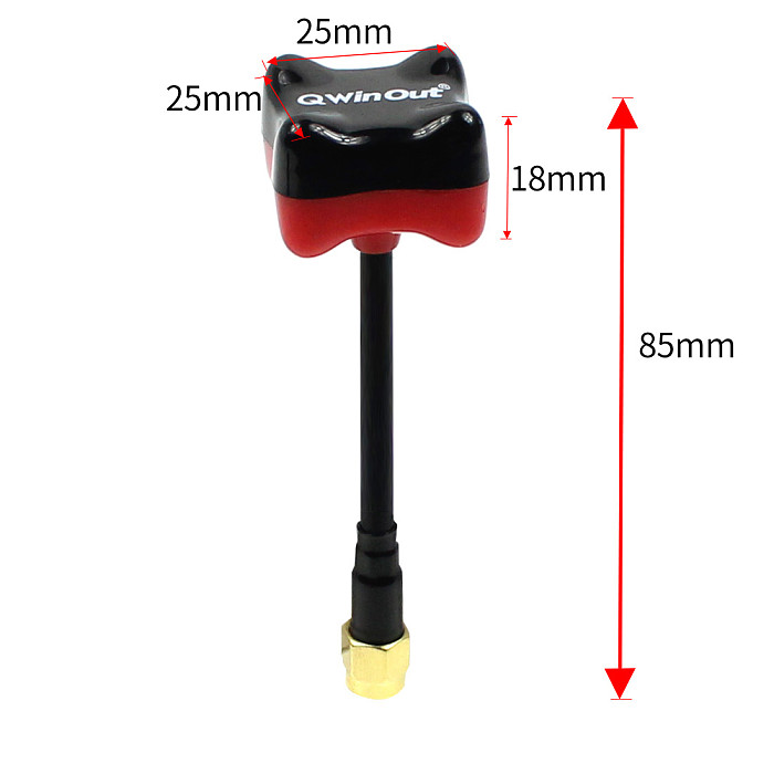 QWinOut 5.8GHz Circular Polarized Triumph FPV Antenna SMA RP-SMA 85mm with Antenna Protective Cover 4MM for FPV Racing Quadcopter Video Glasses Goggles