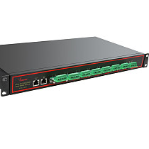 Diewu 1Ux19inch 8-Ports Industrial Serial Device Server Dual 10/100Mbps Port Rj45 TO RS232/RS485/RS422 Support Auto-MDI/MDIX