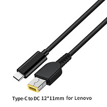 USB Type-C PD Charging Cable Cord 1.5m Square DC Power Adapter Jack Converter Male to Male for lenovo / Thinkpad X1 Laptops Chargers