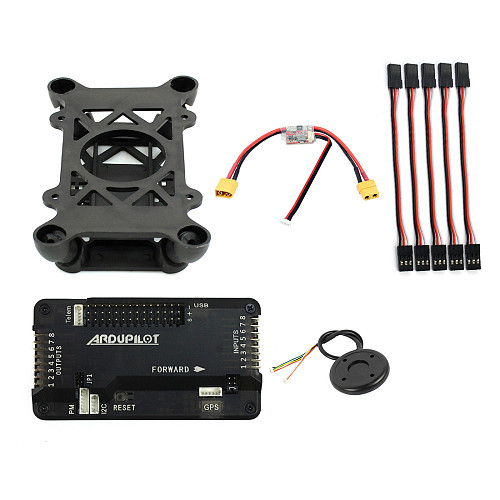 JMT APM 2.8 Multicopter Flight Controller Built-in Compass with 7M GPS Power Module Shock Absorber Extension Cable for DIY RC Drone Aircraft