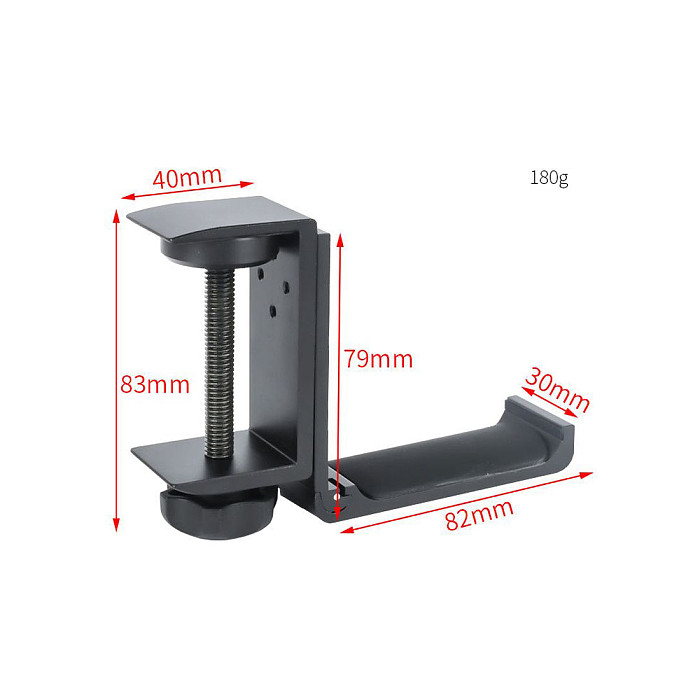 XT-XINTE Universal Earphone Holder Hook Headphone Stand Hanger Adjustable Desktop Lock Clip Sticker Metal for Gaming Headset Stand Mount