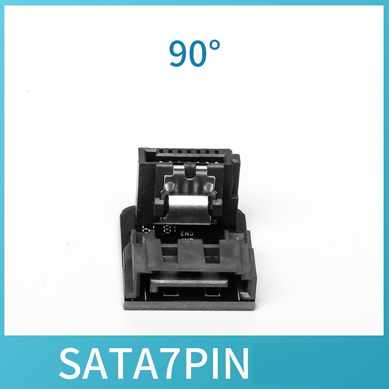 XT-XINTE SATA 7Pin Converter 7 Pin Male to 7P Female 90 Degree Angled SATA Adapter Mainboard Motherboard for Desktops Computer PC SSD HDD