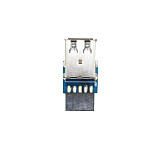 XT-XINTE 9pin Motherboard to 2 Ports USB2.0 Dual USB A 9 Pin Female Adapter Converter PCB Board Card Extender Internal Compter Connectors