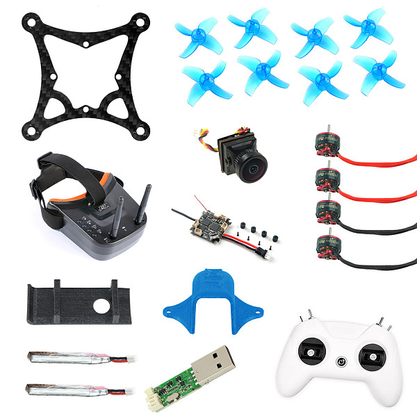JMT DIY 85MM FPV Racing Drone Quadcopter Kit Standard Version with Crazybee F4 Lite Turbo Eos2 Camera LST-009 FPV Goggles LiteRadio 2 Frsky Remote Controller
