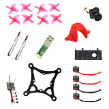 JMT 85MM DIY RC Drone BNF Kit with Crazybee F4 Lite Frsky RX SE0802 16000kv Motors 450MAH 1S Battery Mini Indoor FPV Racing Drone Quadcopter Kit Parts